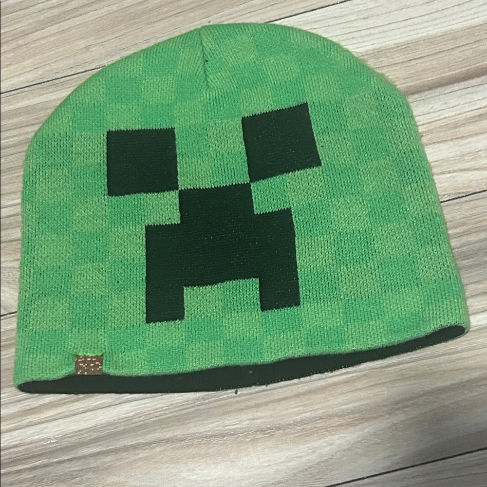Green Creeper Beanie Hat